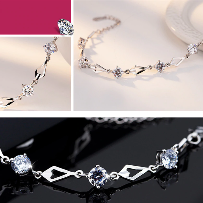 Сребърно бижу  колие в подаръчна кутия