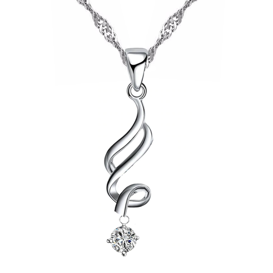 Сребърно бижу  колие в подаръчна кутия