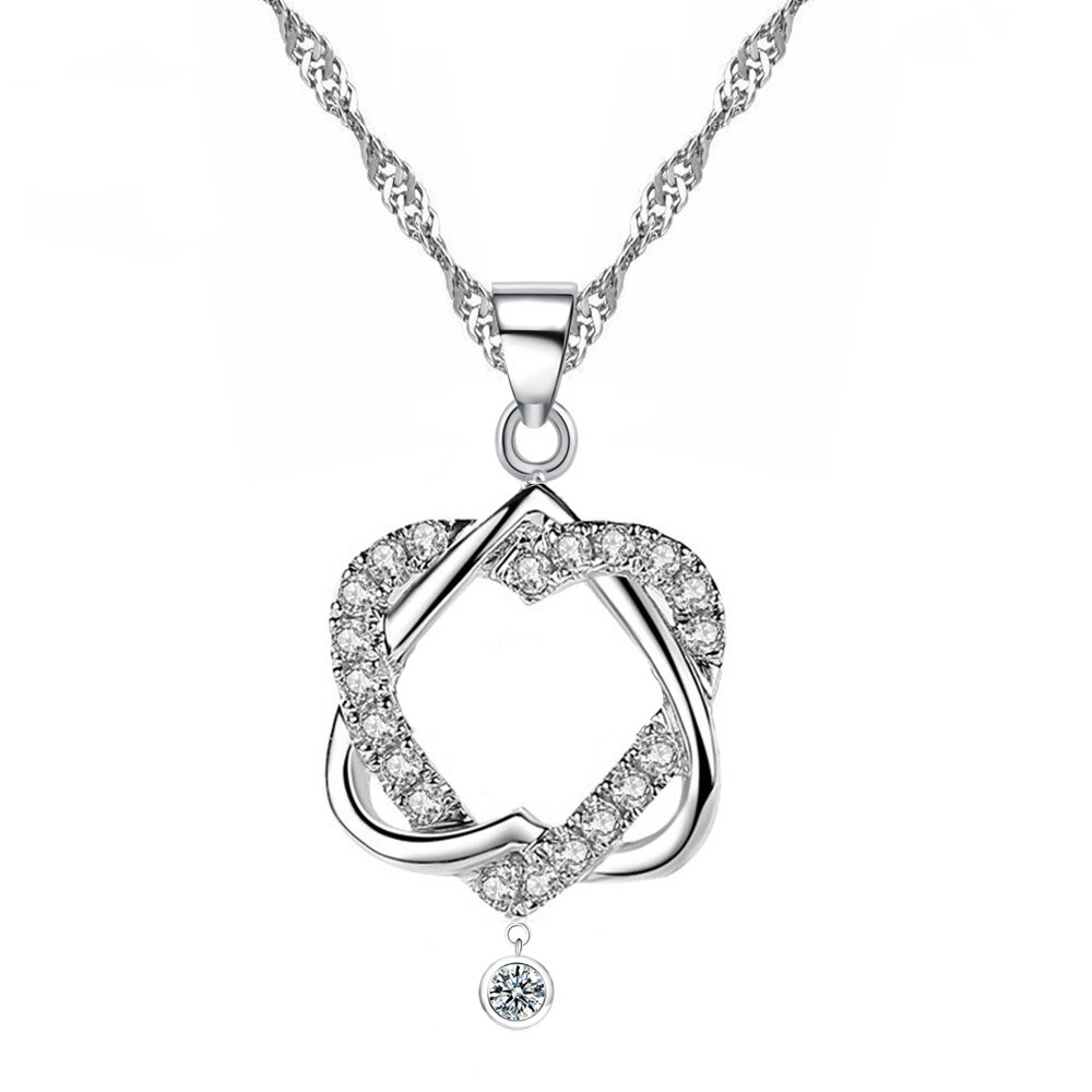 Сребърно бижу  колие в подаръчна кутия