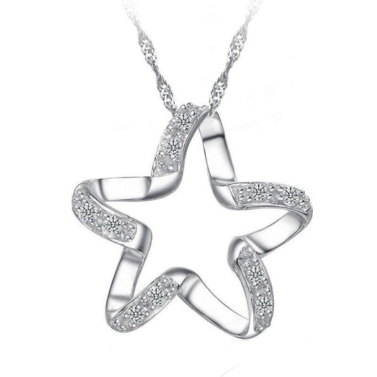 Сребърно бижу  колие в подаръчна кутия