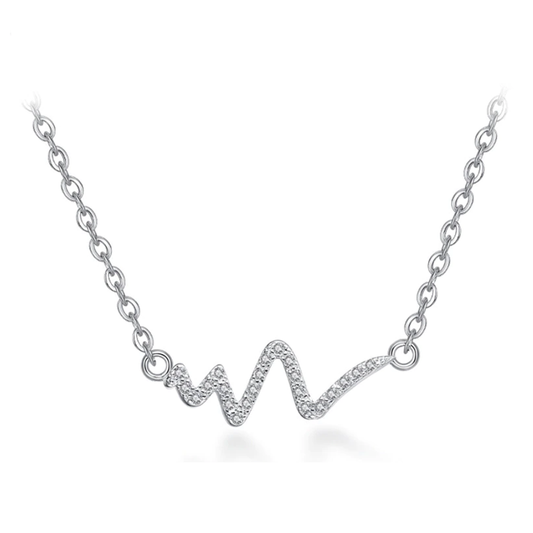 Сребърно бижу  колие в подаръчна кутия